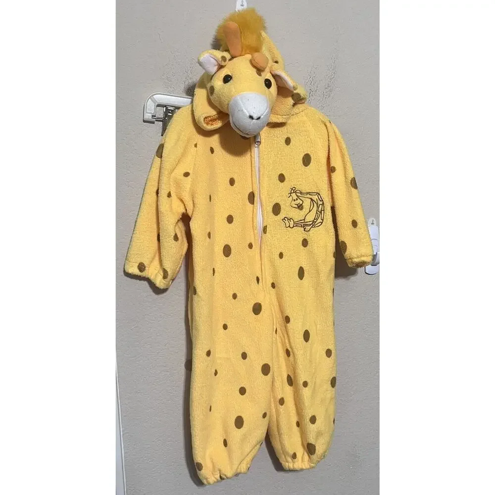 Giraffe Fleece Baby Costume Suit Infant 18-24 Mos‎ Zip Front Bunting Sleeper